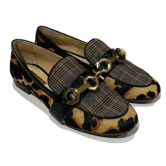 Louise et Cie Shoes - Louise et Cie 6.5 Black Leopard Plaid Loafer Shoes